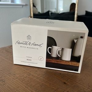 NIB HEARTH & HAND STONEWARE MUGS (set of 2)